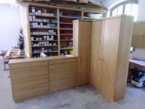 Eckschrank mit Sideboard Eiche